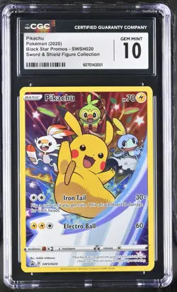 Pikachu SWSH020 SWSH: Sword & Shield Promo Cards Holo 2020 - CGC 10 - Image 1