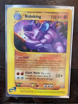 Nidoking 24/147 Non-Holo Rare Aquapolis 2002 Pokemon Card Light Play - Image 2