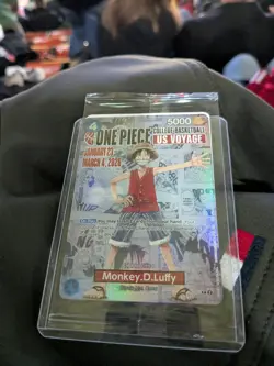 One Piece College Basketball US Voyage Monkey.D.Luffy Promo Card Mint In-Hand - Image 1