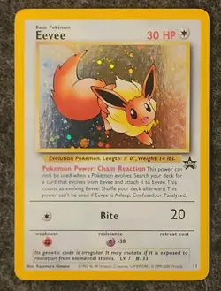 Pokemon Card - Eevee #11 Holo WoTC Black Star Promo - Image 1