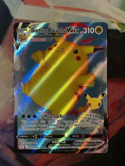 Surfing Pikachu VMAX 009/025 Celebrations Full Art Ultra Rare Pokemon Card NM - Image 1