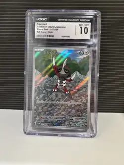 ✨✨✨ CGC 10 Pawniard 147/086 AR Art Rare Black Bolt sv11B Pokemon Card - Image 1