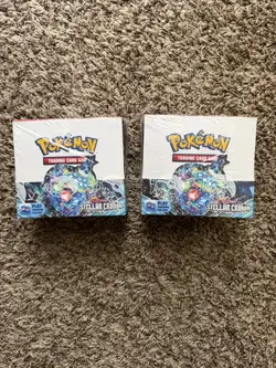 Pokemon Scarlet & Violet Stellar Crown Booster Box SEALED/NEW Lot of 2 - Image 1