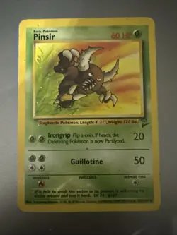 Pokemon - PINSIR - 29/130 - RARE - Non-holo - BASE SET 2 - 2000 - WOTC - Vintage - Image 1