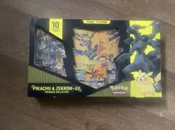 Pokemon Tag Team Pikachu & Zekrom GX Premium Collection Box New As Pictured - Image 1