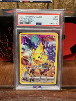 2023 Pokemon SWSH Crown Zenith Pikachu Full Art #160/159 PSA 9 - Image 1