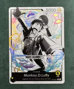 One Piece Starter Deck 29 (Egghead) Monkey.D.Luffy Parallel ST29-001 Foil NM - Image 1