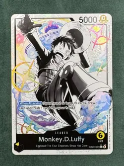 One Piece Starter Deck 29 (Egghead) Monkey.D.Luffy Parallel ST29-001 Foil NM - Image 2