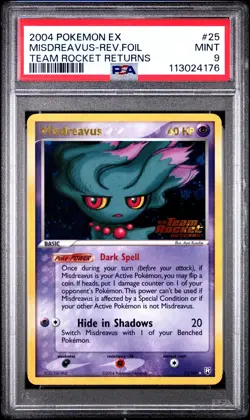 2004 POKEMON EX TEAM ROCKET RETURNS MISDREAVUS #25 REVERSE PSA 9 MINT #113024176 - Image 1