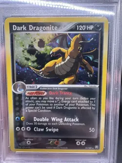 2004 POKEMON EX TEAM ROCKET RETURNS #15 DARK DRAGONITE COSMOS HOLO PSA 8 NM-MT - Image 3
