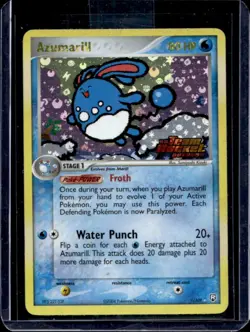 2004 Pokemon EX Team Rocket Returns Azumarill Reverse Holo #1/109 - Image 1