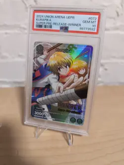Union Arena Kurapika Super Pre-Release Winner Card PSA 10 GEM MINT - Image 3