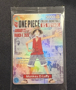 One Piece Monkey D. Luffy US Voyage College Basketball Promo Card Rutgers SEALED - Image 1