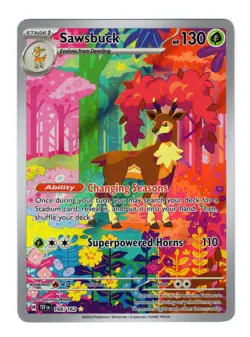 Sawsbuck 166/162 SV05: Temporal Forces Holo Pokemon Card NM - Image 1