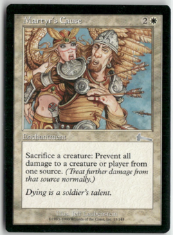 Martyr's Cause Magic The Gathering Urza's Legacy MTG Card Played - Image 1