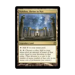 WOTC MtG Theros Nykthos, Shrine to Nyx (R) EX - Image 1