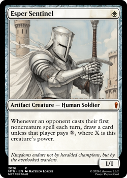 Esper Sentinel - Custom Playtest Card - Image 1