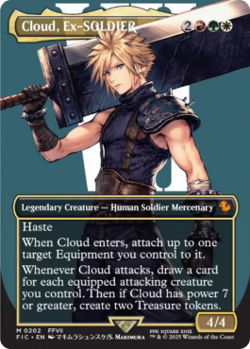 Magic MTG - Cloud, Ex-SOLDIER - Commander Final Fantasy - MINT/NMINT - EN - FOIL - Image 1