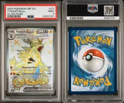 2023 Pokemon SWSH Obsidian Flames Tyranitar Ex #211 Ultra Rare PSA 9 Mint - Image 2