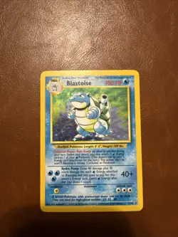 Pokemon TCG Blastoise 2/102 Holo Rare Base Set, Original LP - Image 1
