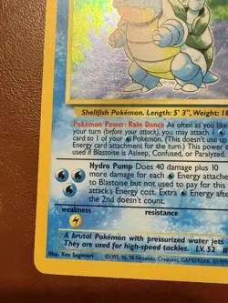 Pokemon TCG Blastoise 2/102 Holo Rare Base Set, Original LP - Image 5