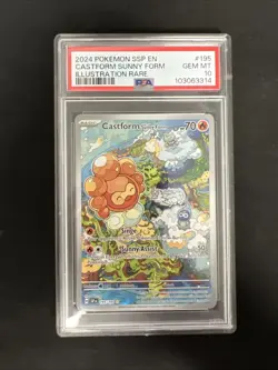 2024 Pokemon SSP Castform Sunny Form Illustration Rare PSA 10 - Image 1