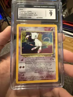 Black Stars Promo -9 MEW Pokemon League (2000) HOLO CGC 9 - Image 1