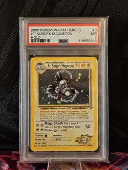 2000 Pokemon Lt. Surges Magneton Gym Heroes Holo Unlimited PSA 7 - Image 1