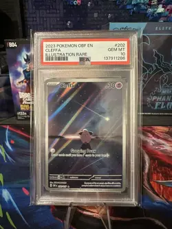 2023 POKEMON OBF EN-OBSIDIAN FLAMES ILLUSTRATION RARE #202 CLEFFA PSA 10 - Image 1