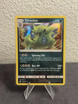 Tyranitar Holo Rare 85/181 Pokemon TCG Sun & Moon Team Up Holo Rare NM - Image 1