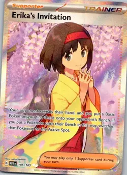 Pokemon TCG Erika's Invitation 196/165 Scarlet & Violet 151 Holo NM (SKU 1-2) - Image 1