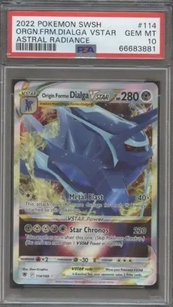Pokemon TCG Origin Forme Dialga VSTAR Astral Radiance 114 PSA 10 GEM - Image 1