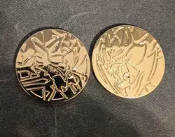 Pokemon TCG Coins OFFICIAL Metal Zacian & Zamazenta Ultra Premium Collection - Image 1