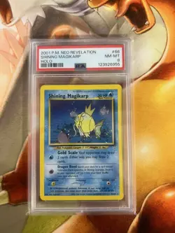 Shining Magikarp 66/64 Neo Revelation PSA Graded 8 Pokemon TCG - Image 1