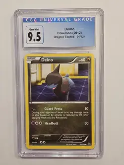 Deino 94/124 Pokemon - CGC 9.5 /10 Dragons Exalted (POP 01) - Image 1