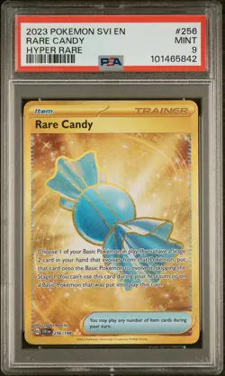 2023 POKEMON SVI EN-SCARLET & VIOLET HYPER RARE #256 RARE CANDY PSA 9 - Image 1