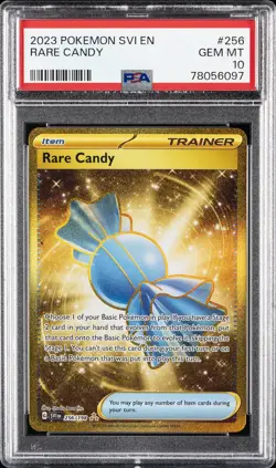 2023 POKEMON SVI EN-SCARLET & VIOLET HYPER RARE #256 RARE CANDY PSA 10 - Image 1