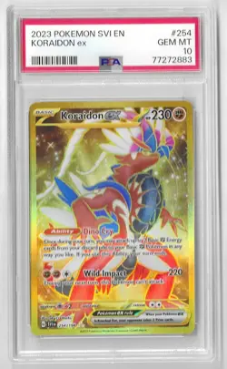 2023 POKEMON SVI EN-SCARLET & VIOLET HYPER RARE #254 KORAIDON EX PSA 10 - Image 1
