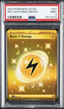 2023 POKEMON SVI EN-SCARLET & VIOLET HYPER RARE BASIC LIGHTNING ENERGY PSA 9 - Image 1
