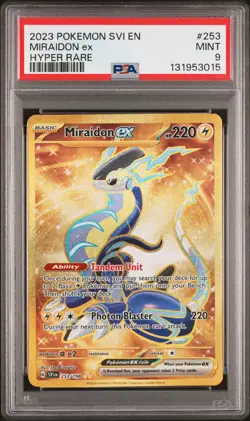 2023 POKEMON SVI EN-SCARLET & VIOLET HYPER RARE #253 MIRAIDON EX PSA 9 - Image 1