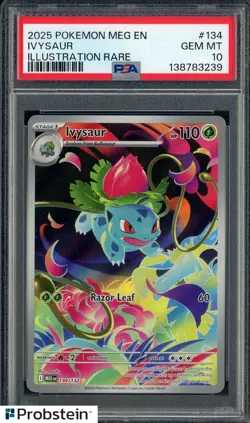 2025 Pokemon Meg En Illustration Rare #134 Ivysaur PSA 10 GEM MINT - Image 1