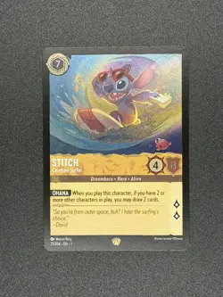 2023 Disney Lorcana The First Chapter Foil Stitch - Carefree Surfer - Image 1