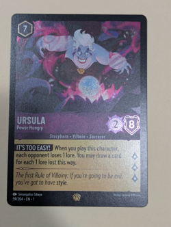 Disney Lorcana First Chapter - Ursula Power Hungry Cold Foil - 59/204 Legendary - Image 1