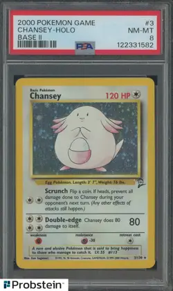2000 Pokemon Game #3 Chansey Holo PSA 8 NM-MT - Image 1