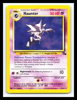 💥 Haunter Pokemon TCG 1999 Fossil Set Non Holo Vintage # 21/62 - Image 1