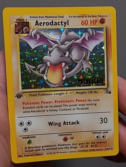 Pokemon TCG Aerodactyl Fossil 1st Edition Holo Unlimited Rare Prerelease MP - Image 5