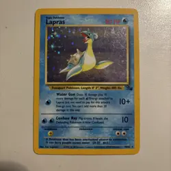 1999 Fossil Set Lapras Holo #10/62 Rare WOTC Pokemon Card TCG - Image 1