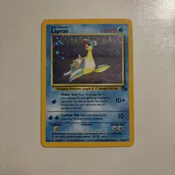 1999 Fossil Set Lapras Holo #10/62 Rare WOTC Pokemon Card TCG - Image 2