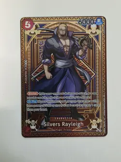 Silvers Rayleigh OP09-005 R SP One Piece Card Game A Fist of Divine Speed M/NM - Image 1