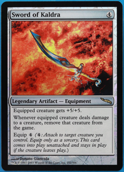 Sword of Kaldra FOIL Mirrodin NM Rare MAGIC GATHERING CARD (ID# 507359) ABUGames - Image 1